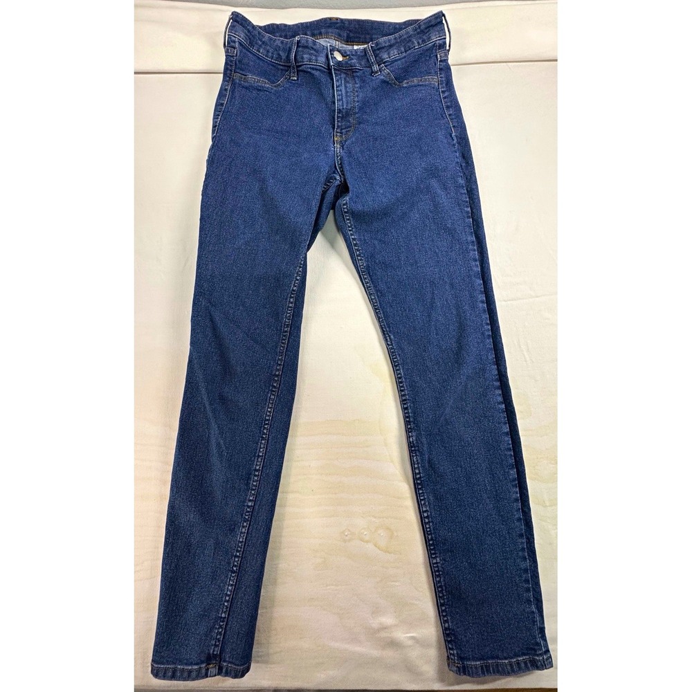 H&M &Denim Skinny Ankle Jeans Blue Stretch 5-Pocket Mid Rise Womens Size 31